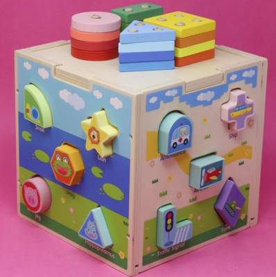 Jocuri si articole copii - Cub educativ 5 in 1