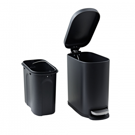 Cos de gunoi pentru baie Slim Black [1]