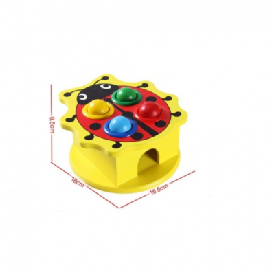 Jucarie din lemn cu bile si ciocan [2]