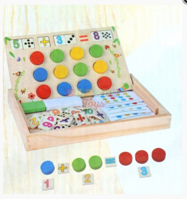Jocuri si articole copii - Tabla educativa din lemn Calculeaza
