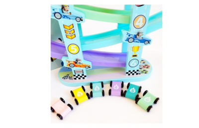 Pista 6 nivele de curse din lemn cu 6 masinute [1]