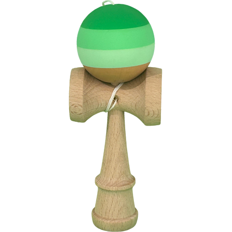 Jocuri si articole copii - Jucărie Kendama X Originală Profesională Flippy, din lemn, Rubber Grip, 18 cm, verde în 3 culori