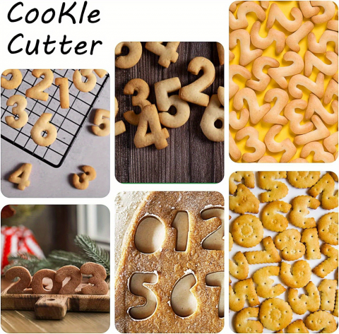 Set 9 forme decupatoare pentru biscuiti,cifre de de la 0-9 ,metal [9]
