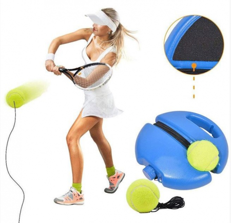 Jucării exterior pentru copii - Echipament de antrenament pentru tenis cu baza antiderapanta si minge de sarit