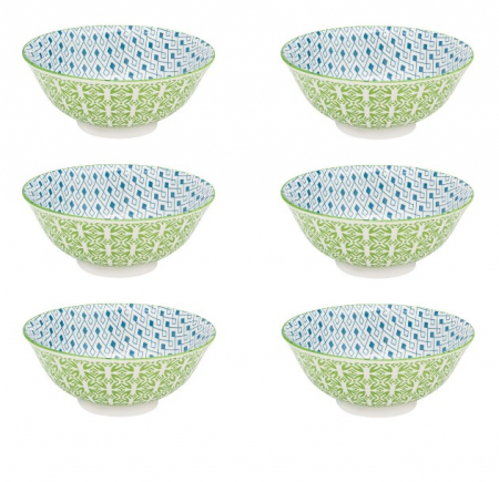 Boluri - Set format din 6 boluri de servit din portelan pentru supa