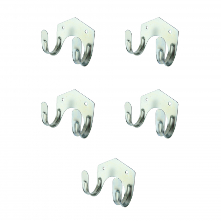 Gradinarit - Set 5 carlige duble cu fixare pe perete
