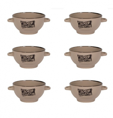 Boluri - 6 boluri de servit din ceramica pentru supa