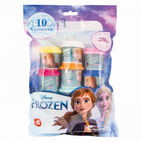 Jocuri si articole copii - 10 Borcanase De Plastilina Frozen In Punga De Plastic