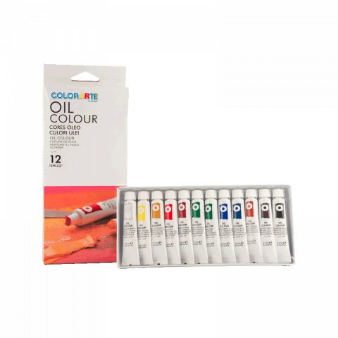 Produse art & craft-Lucru manual - Set 12 culori ulei pentru pictura,12 culori,12x12 ml/tub