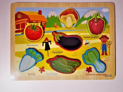 Puzzle - Puzzle 3D incastru Legume