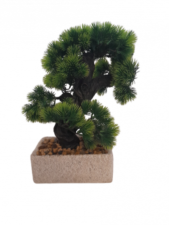 Decoratiuni - Bonsai pin decorativ artificial in ghiveci ceramica
