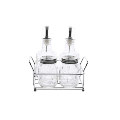 Oliviera 5 piese format din 2 sticle pentru ulei si otet cu picurator 6.5x16.8cm [1]
