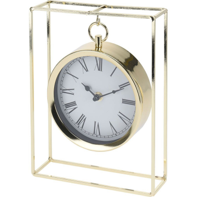 Decoratiuni - Ceas cu rama din metal auriu