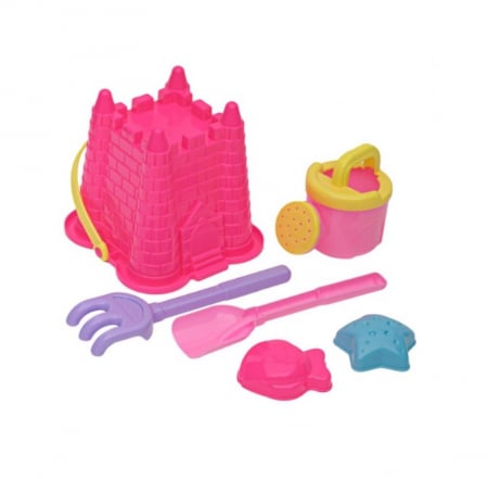 Sport & Activitati in aer liber - Set galetusa tip castel cu accesorii pentru nisip