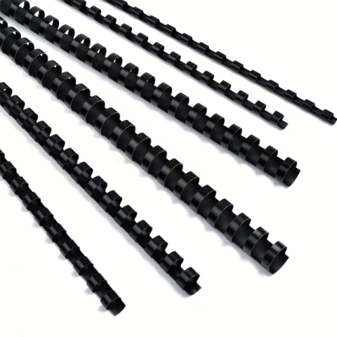 Inele plastic pentru îndosariere Office Cover, 38 mm, negru, set 50 bucăți [1]