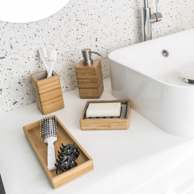 Set accesorii din bambus pentru baie [1]