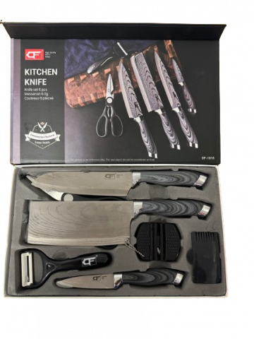 Cutite profesionale pentru macelarie - Set 3 cutite si accesorii pentru bucatarie, 6 bucati/set