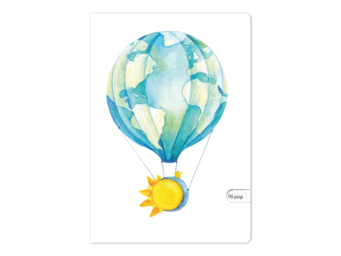 Caiete - Caiet A5 matematica, ilustratie Balonul calator,48 file, 80g