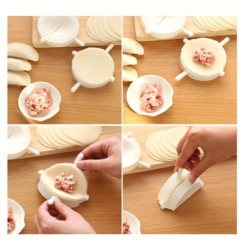 Set 2 forme pentru coltunasi/ravioli,dimesniuni diferite, plastic,alb [2]