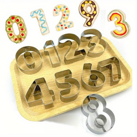 Set 9 forme decupatoare pentru biscuiti,cifre de de la 0-9 ,metal [3]