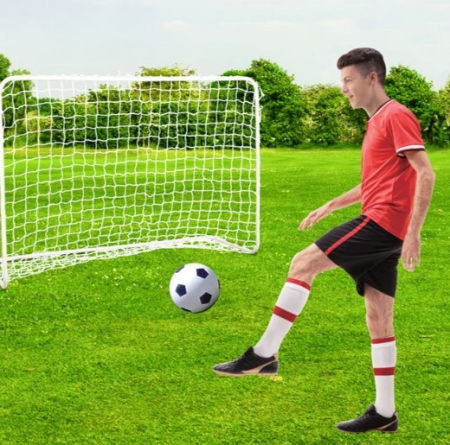 Poartă Fotbal Metalică Albă [1]