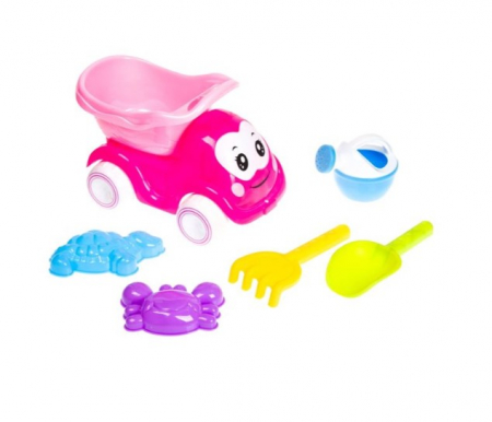 Pistoale apa, jucarii nisip - Set jucarii nisip-Camion cu 5 accesorii