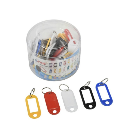 Coperți și etichete - Etichete pentru chei Office Cover 1001, plastic, set 50 bucăți, diverse culori