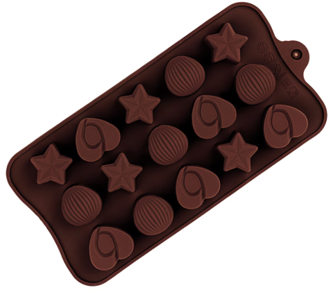 Articole Bucatarie - Forma din silicon pentru bomboane si jeleuri, 3 modele, 20x10 cm