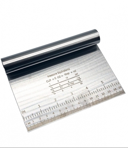 Ustensile de bucatarie - Spatula gradata pentru patiserie,otel Inoxidabil, 15 cm si masuri Echivalente