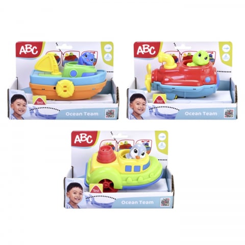 Jocuri si articole copii - ABC ECHIPA OCEANELOR BARCUTA 14CM