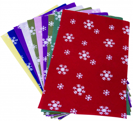Hartie creatie - Set 10 coli cu fulgi de nea pentru activitati crafts