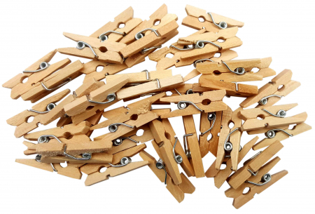 Produse art & craft-Lucru manual - Set 40 carlige din lemn pentru activitati crafts