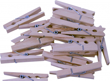 Accesorii art&craft lemn - Set 20 carlige din lemn pentru activitati crafts