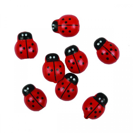 Produse art & craft-Lucru manual - Mini buburuze din lemn pentru activitati crafts