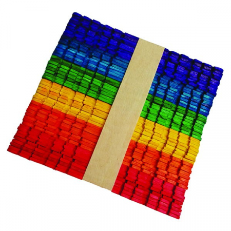 Produse art & craft-Lucru manual - Set 50 betisoare colorate cu dinti din lemn pentru activitati crafts