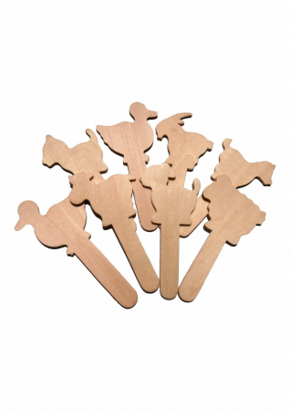 Produse art & craft-Lucru manual - Figurina animal domestic din lemn pentru activitati crafts