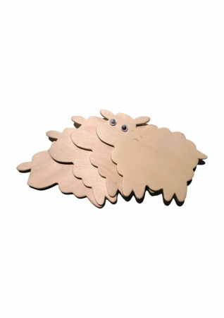 Accesorii art&craft lemn - Figurina oita din lemn pentru activitati crafts