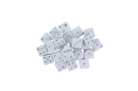 Produse art & craft-Lucru manual - Zaruri albe din plastic pentru activitati crafts