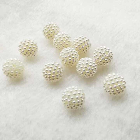 Accesorii art&craft - Accesorii creatie perle cu diametru 14 mm, alb ,20 bucati/set