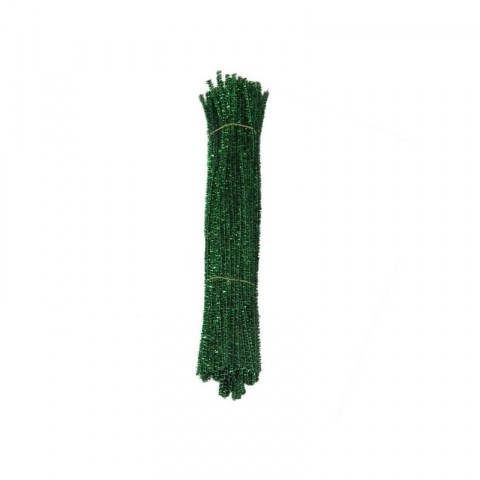 Produse art & craft-Lucru manual - Accesorii creatie sarma plusata cu sclipici verde,25 bucati/set