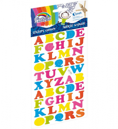 Produse art & craft-Lucru manual - Set sticker buretat-50 litere diverse culori