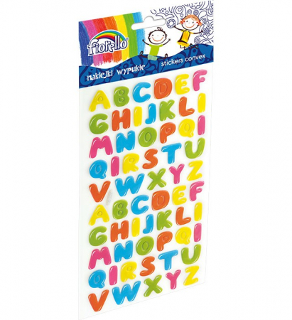 Produse art & craft-Lucru manual - Set sticker buretat- 60 litere diverse culori
