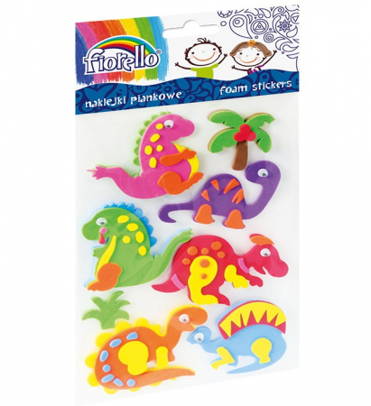 Abtibilduri,Autocolante si Stickere - Set stickere gumate- 8 dinozauri