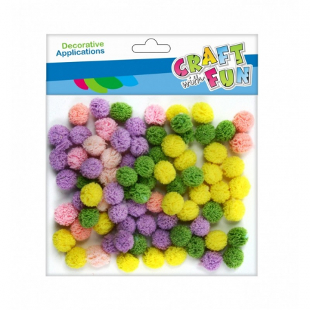 Accesorii art&craft - Accesorii lucru manual pom-pom in culori pastelate