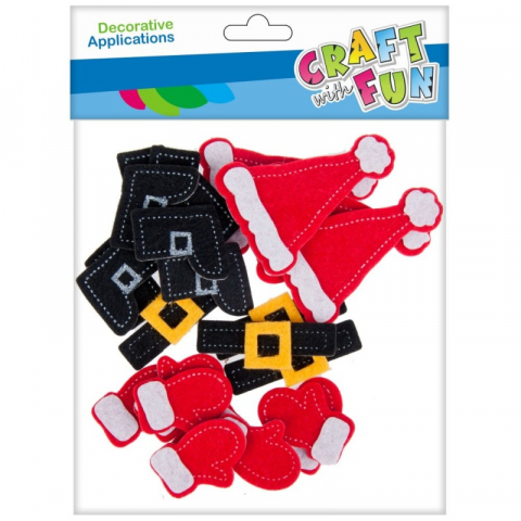 Accesorii art&craft - Accesorii pentru activitati senzoriale,haine Mos Craciun,fetru,24 bucati/set