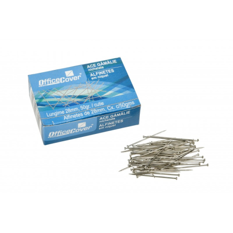 Papetarie & Birotica - Ace cu gămălie Office Cover, metalice, 28 mm, argintii, cutie 50 g