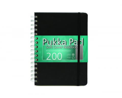 Papetarie & Birotica - Agenda Pukka Pad A5 Matematică, spirală, 200 file, negru