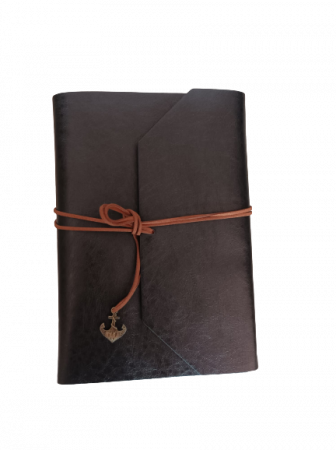 Papetarie & Birotica - Agenda din piele ecologica cu snur din piele