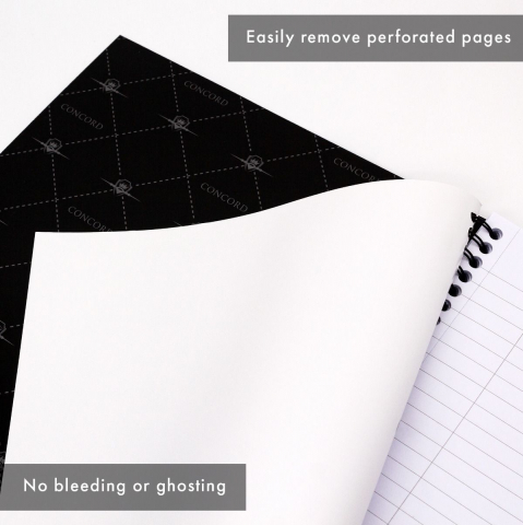 Agenda Pukka Pad Concord A5 cu spirala, 140 pagini, hartie Premium 100 gsm, cu microperforatii, negru [3]