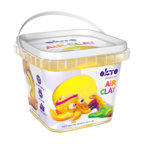 Air Clay pentru modelaj, 200g, Okto - Galben [1]